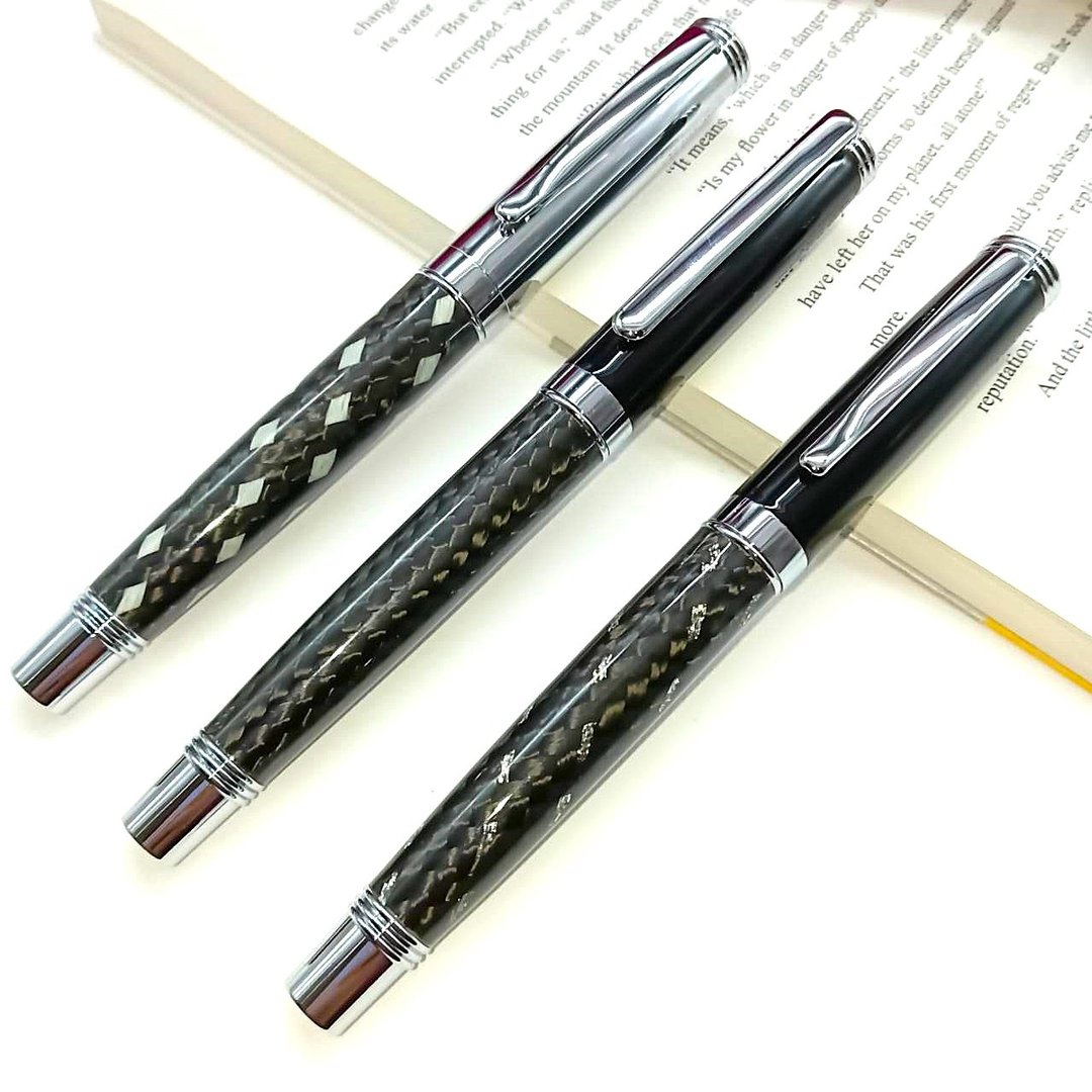 真正碳纤维 钢珠笔 *立体手编  附笔盒 Schmidt 888F笔芯 虎之鹤 - 钢珠笔 - 其他金属 