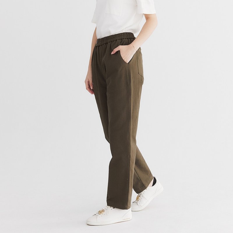 【Simply Yours】休闲舒适棉质九分裤 绿M/L - 女装长裤 - 棉．麻 绿色