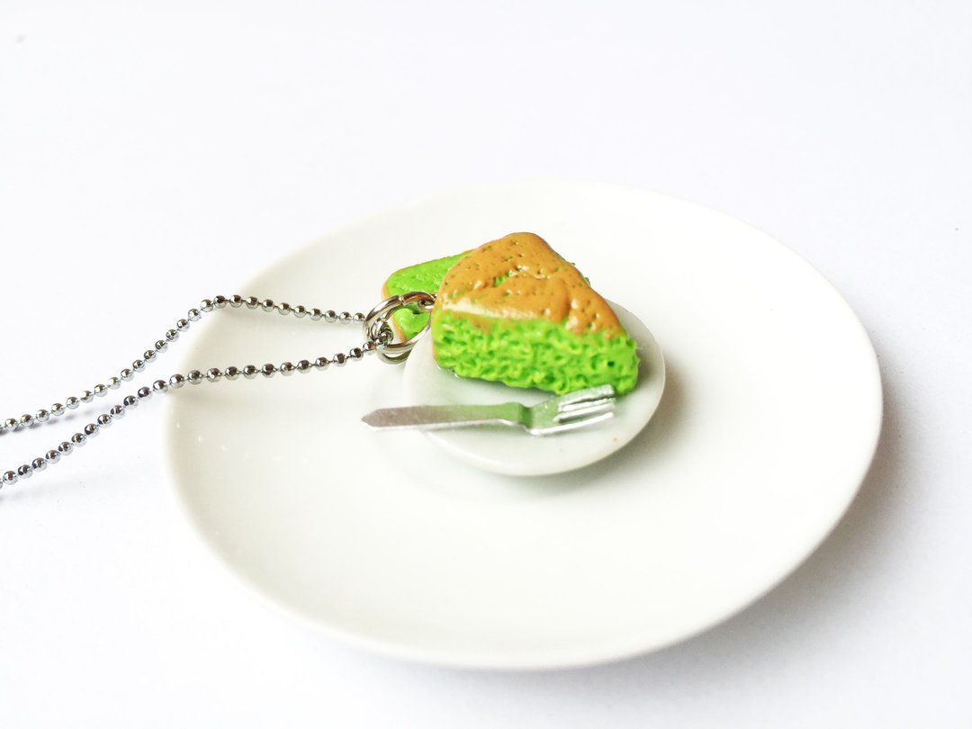 Pandan cake necklace - 项链 - 粘土 绿色