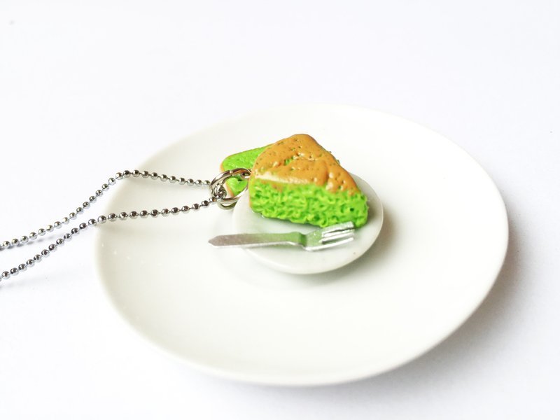 Pandan cake necklace - 项链 - 粘土 绿色