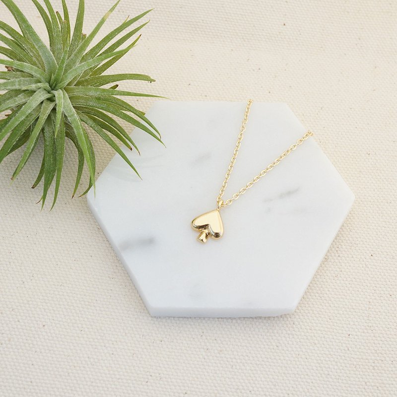 纸牌的秘密黑桃短链 - 18K金款 - 项链 - 其他金属 金色