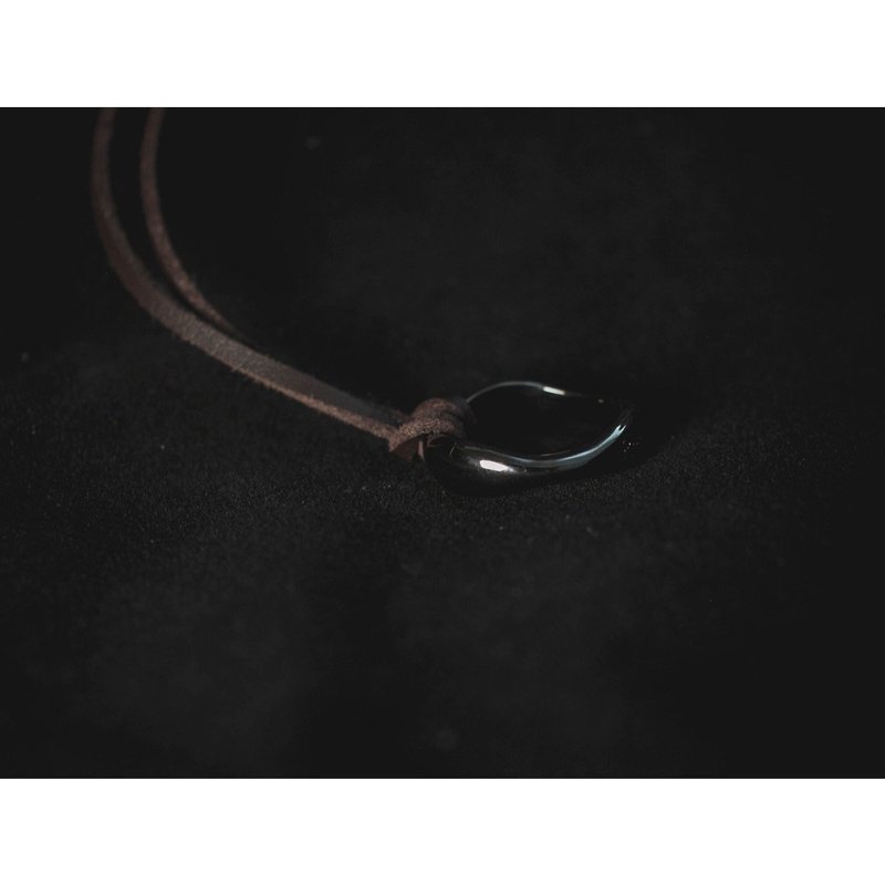 【Remesso made】戒指皮绳项链 The Ring Necklace Franco - 项链 - 其他材质 