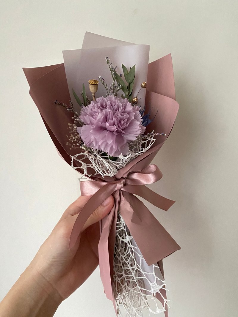 永生康乃馨花束.母亲节花束.花束.紫色康乃馨.花礼.母亲节礼物 - 干燥花/捧花 - 植物．花 紫色