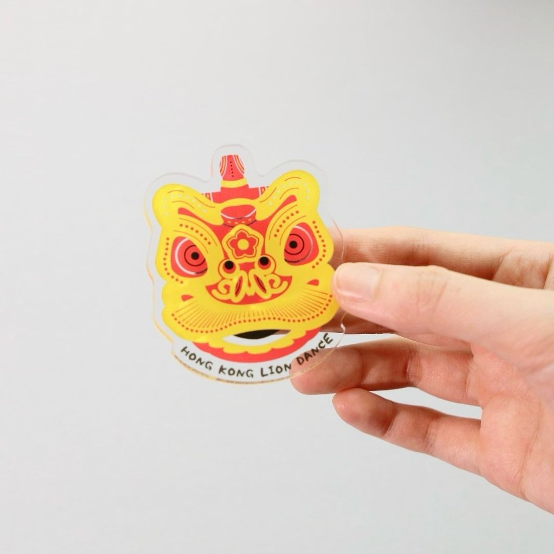 舞狮磁石贴 - 香港特色系列 - 冰箱贴/磁贴 - 塑料 多色