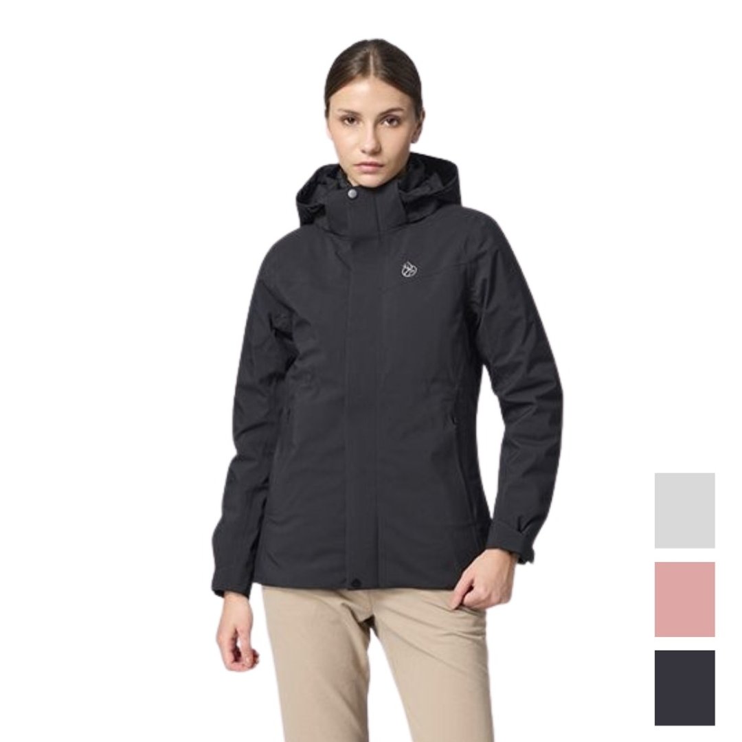 【Wildland 荒野】弹性防水3in1+羽绒两件式外套 女 0B32919 - 女装休闲/机能外套 - 聚酯纤维 黑色