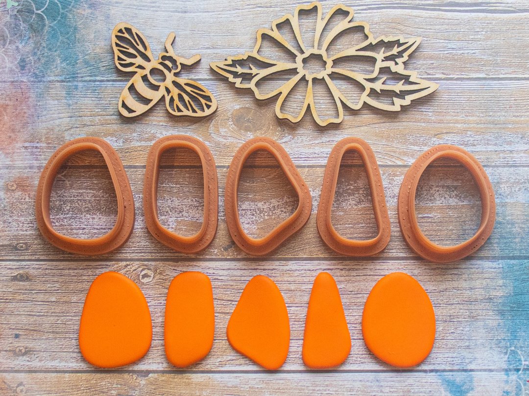 Polymer Clay Cutters Set. Five Pebble Cutters - 金工/饰品 - 塑料 