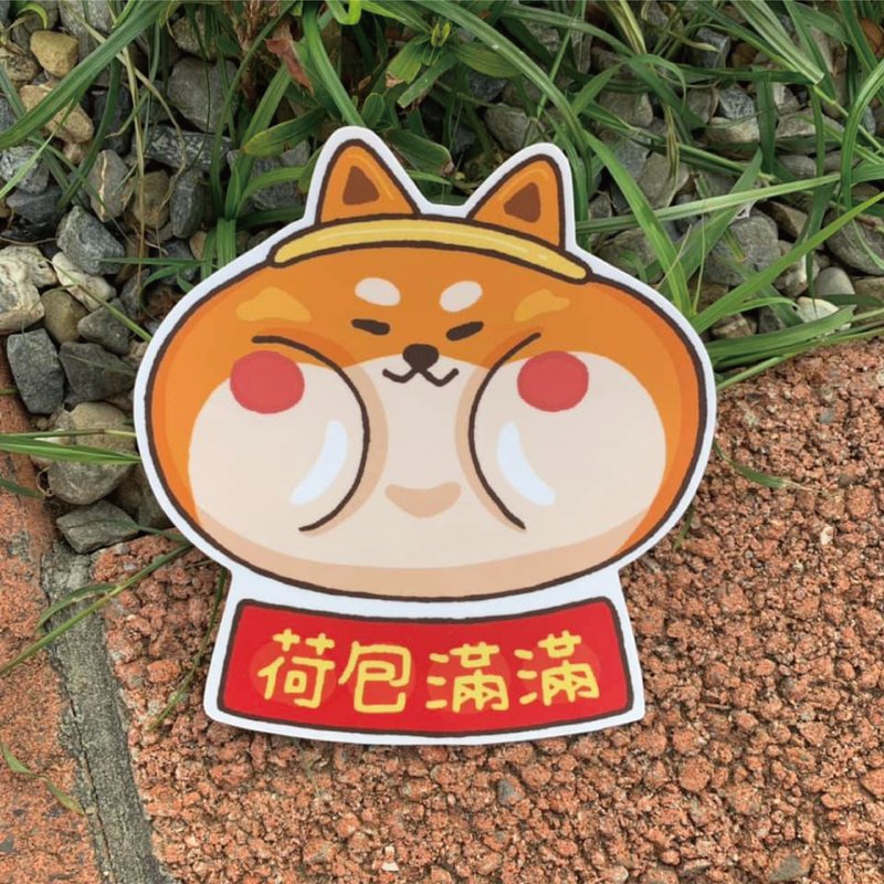 荷包满满 柴犬中型满水贴纸 SM0106 - 贴纸 - 防水材质 