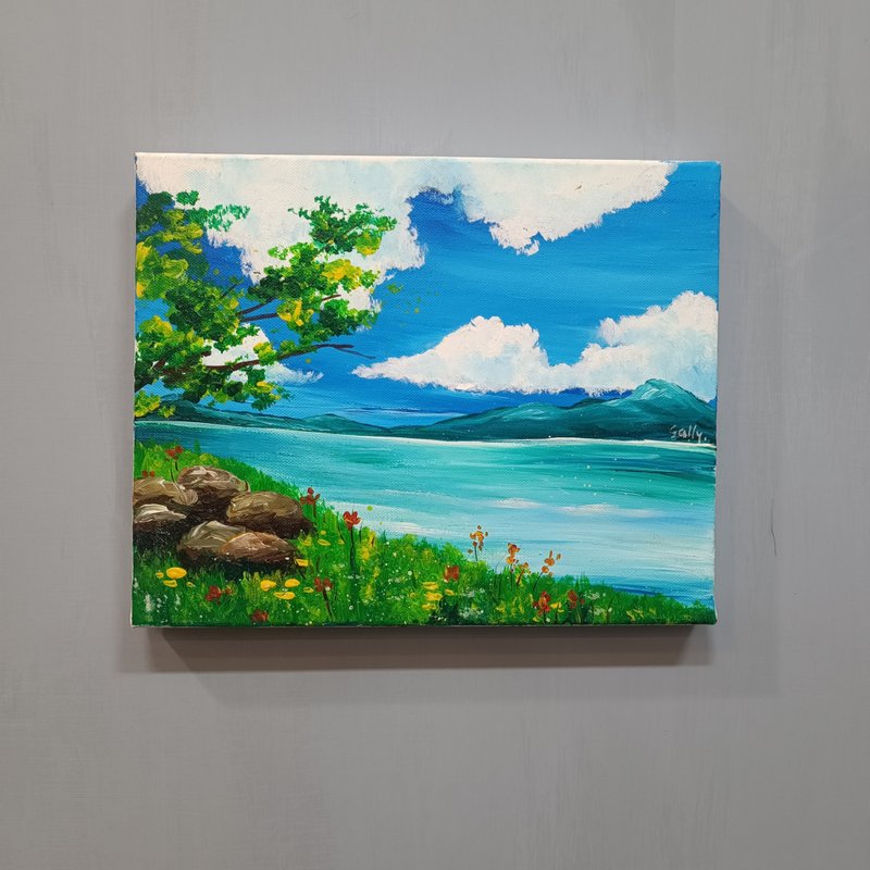 风景-压克力作品 展示品 教案样本 换季出清 海洋油画 - 海报/装饰画/版画 - 颜料 