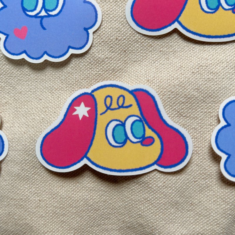 飞天狗BB | 防水贴纸 - 贴纸 - 纸 橘色