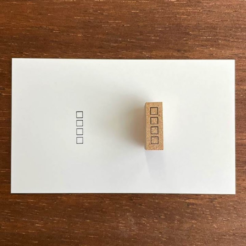 复选框方形 13 毫米长笔记本印章橡皮印章日程本日记本日本制造 b-029 - 印章/印台 - 木头 