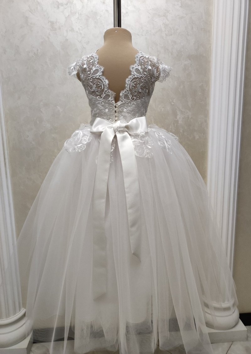 适合婚礼、生日、音乐会的薄纱花童礼服。 - 童装礼服/连衣裙 - 其他材质 多色