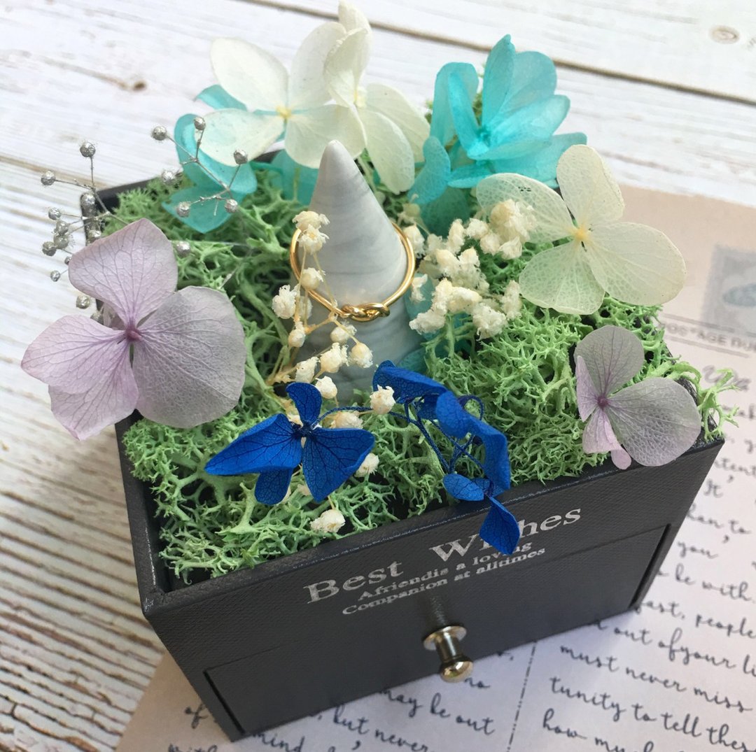 浪漫永生花 戒指展示、收藏珠宝盒、饰品盒 - 其他 - 植物．花 