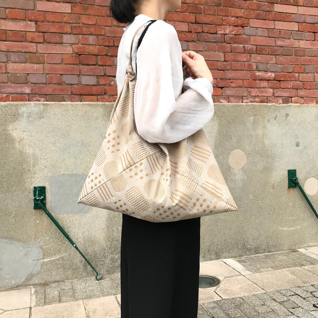 手提袋 吾妻袋 日本 播州织 棕色 M - 手提包/手提袋 - 棉 咖啡色