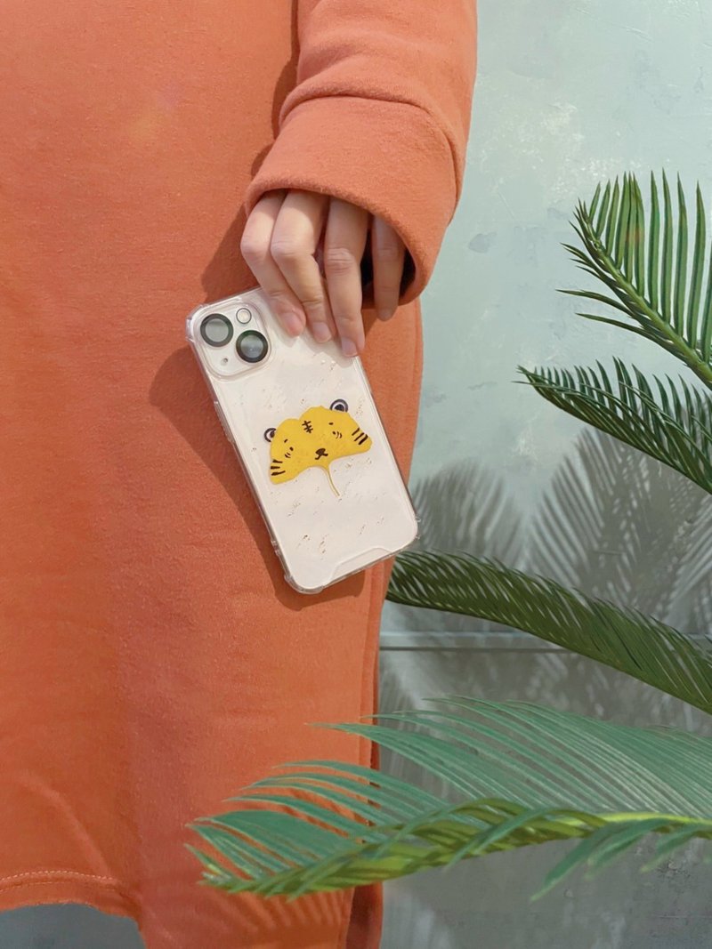 杏虎 幸福虎年 银杏押花 手机壳 礼物 - 手机壳/手机套 - 塑料 橘色