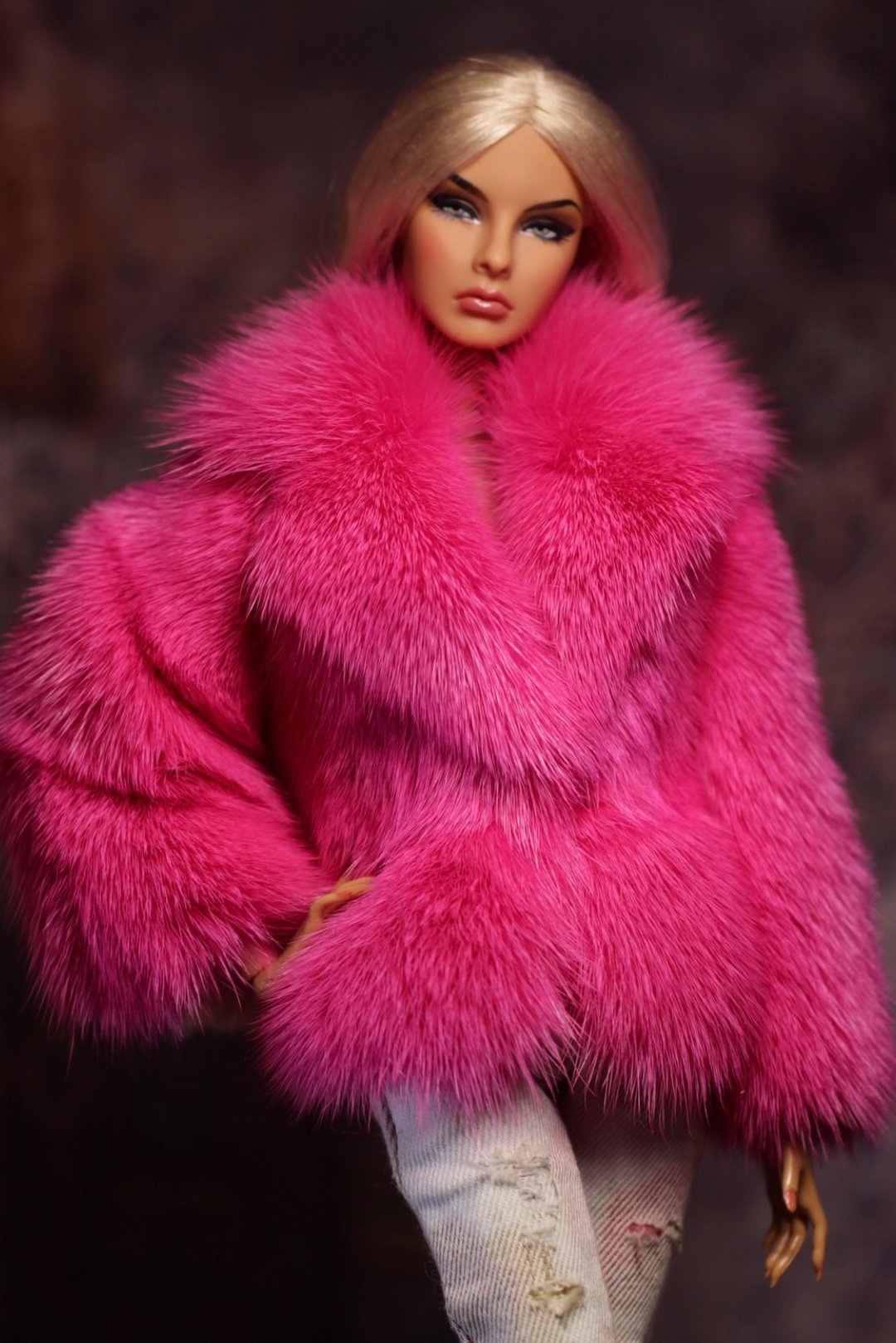Fashion Royalty OOAK outfit for 12 inches dolls - 其他 - 真皮 紫色