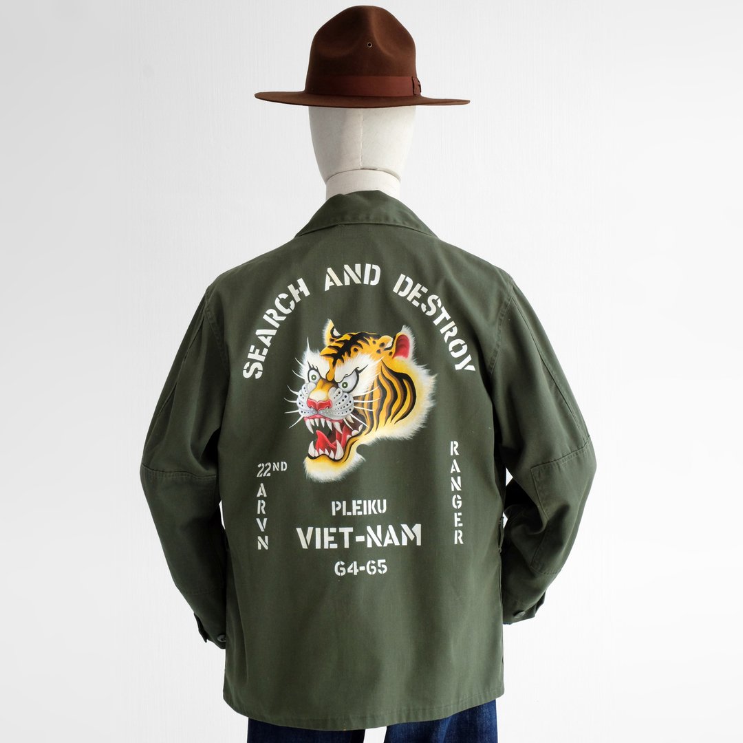 Custom Hand-Painted ARVN Ranger Souvenir Field Jacket Vietnam War - 男装外套 - 其他材质 