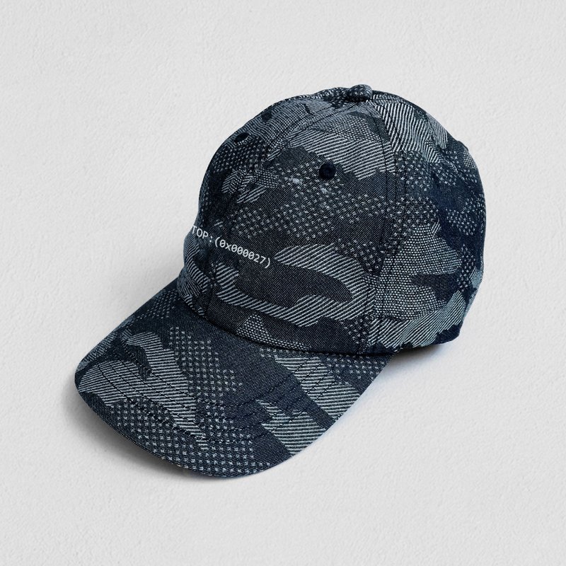 DYCTEAM - Camoflage Pattern Cap - 帽子 - 棉．麻 蓝色
