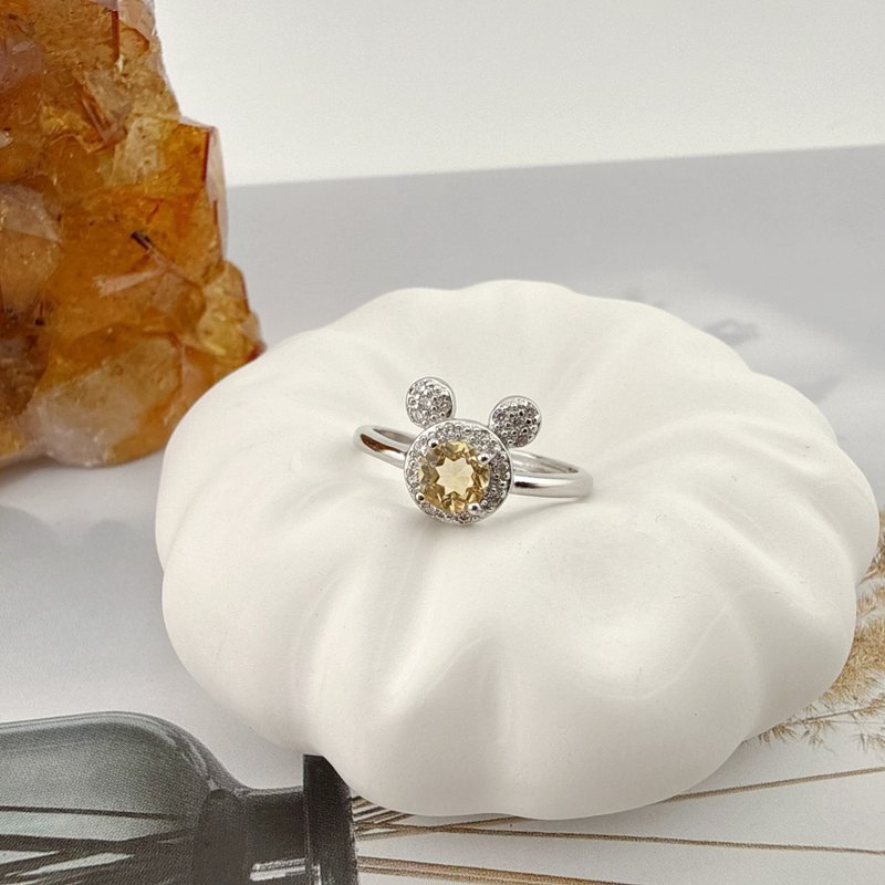 聚财之环//黄水晶戒指钛钢镀 18K 活围 - 戒指 - 水晶 