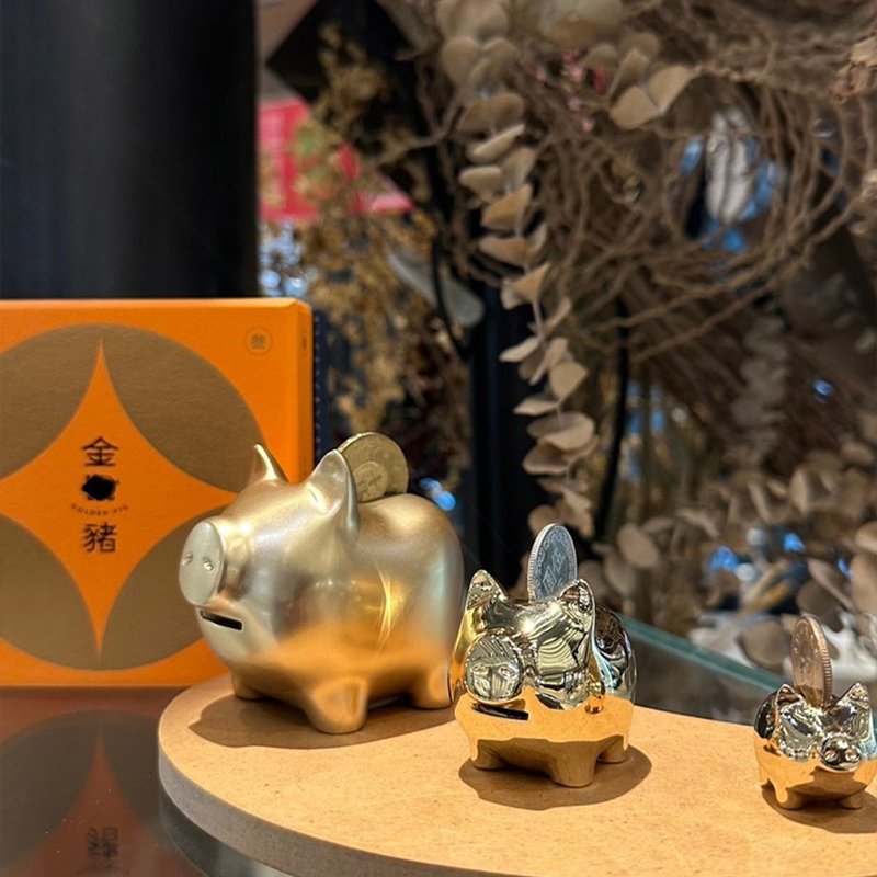 GOLDENPIG | 招财金猪 大猪小猪落御盘 22K金 - 摆饰 - 贵金属 