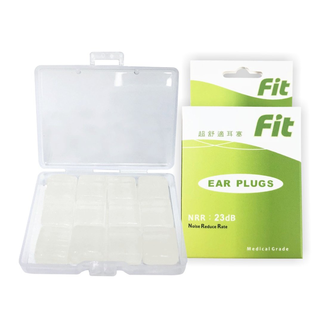 【FIT】硅胶耳塞-白色12入柔软可塑 隔音防噪 睡眠 -内付收纳盒 - 其他 - 硅胶 绿色