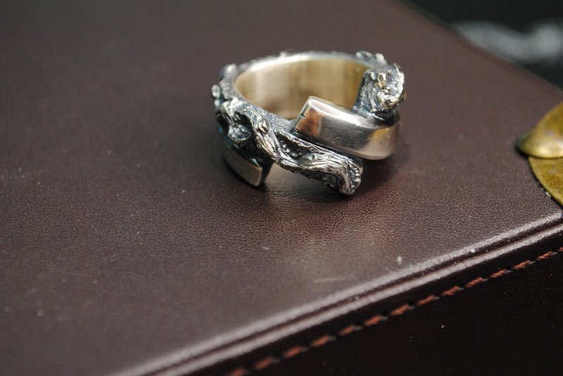 Alarein /手作银饰/森林系列/五行/植木 - 戒指 - 纯银 银色