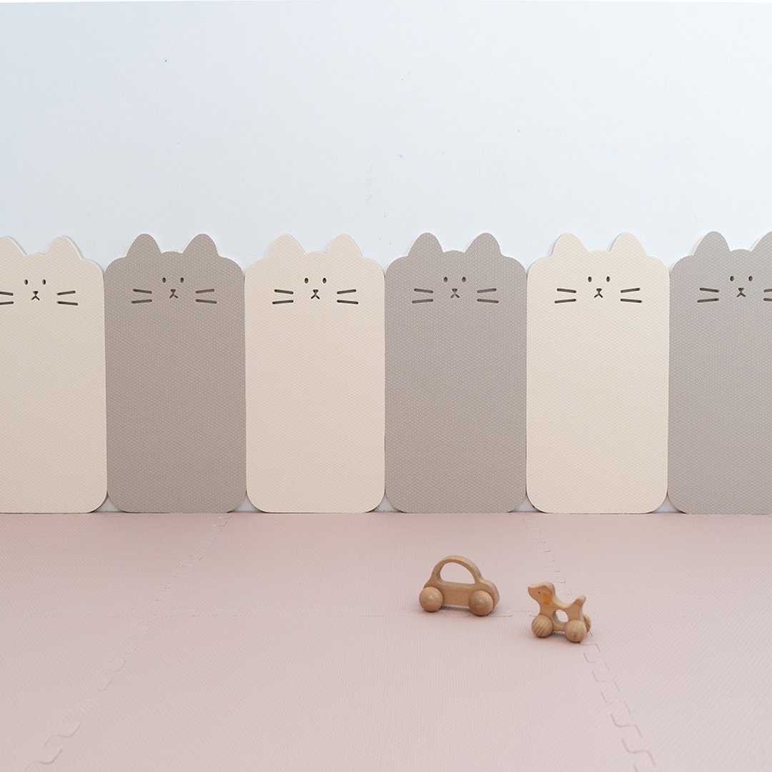 猫咪双色防撞壁贴提袋组 | 暖灰&乳白 | 1 袋共 6 片 - 儿童家具 - 树脂 