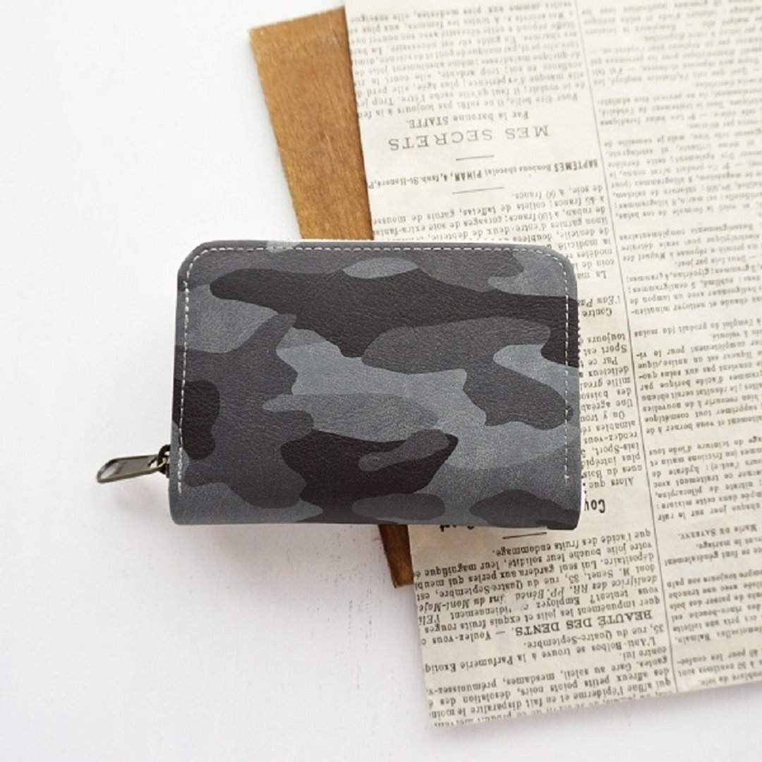 Compact wallet gray color military wallet - 零钱包 - 其他材质 灰色