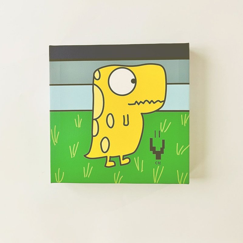 无框画│香蕉恐龙 canvas print - 海报/装饰画/版画 - 木头 