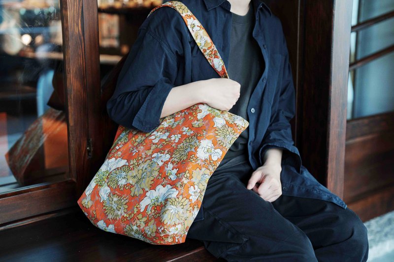 再生购物袋 | 可折叠收纳 - 侧背包/斜挎包 - 棉．麻 