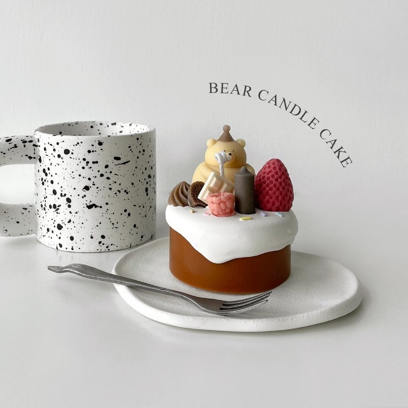 Happy Birthday! 生日派对奶油蛋糕 天然大豆蜡 可久放 - 蜡烛/烛台 - 蜡 橘色