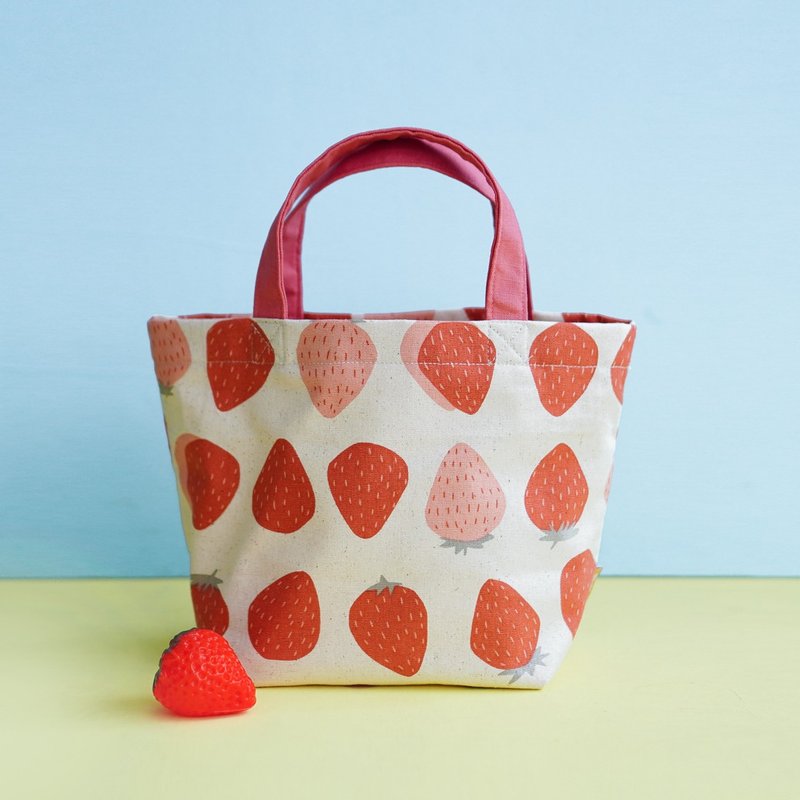 最经典手提包 下单前请先确认花布 - 手提包/手提袋 - 棉．麻 粉红色