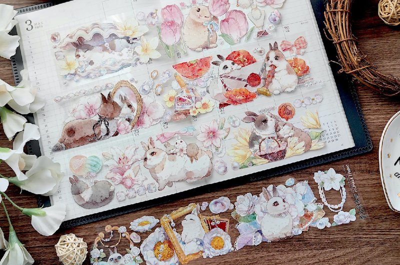 雪色叙事曲 PET 和纸胶带 贝壳光 10米卷 - 纸胶带 - 其他材质 多色