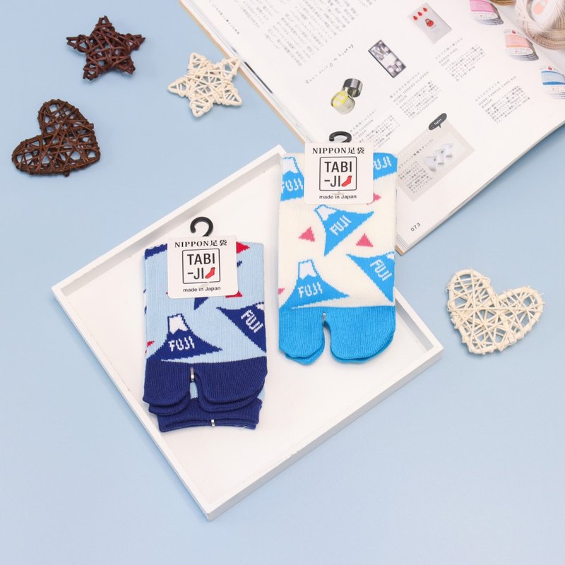TABI-JI奈良足袋袜(分趾袜)-中高袜(13-18厘米)-富士山 - 袜子 - 棉．麻 