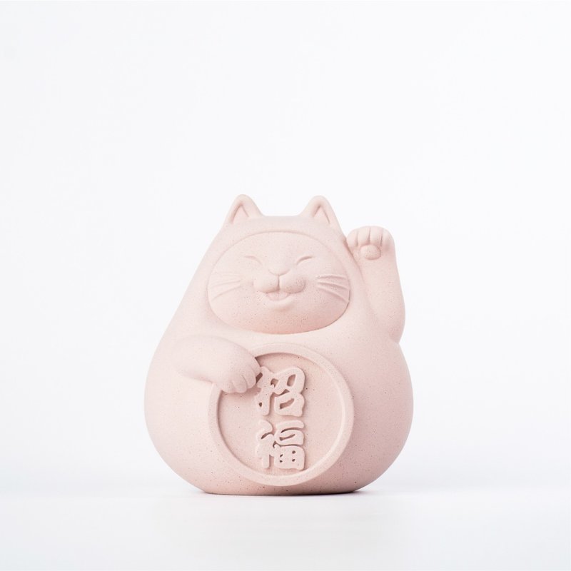 【平安福气财运到】胖胖招福猫 (中) 恋爱粉 - 香薰/精油/线香 - 水泥 灰色