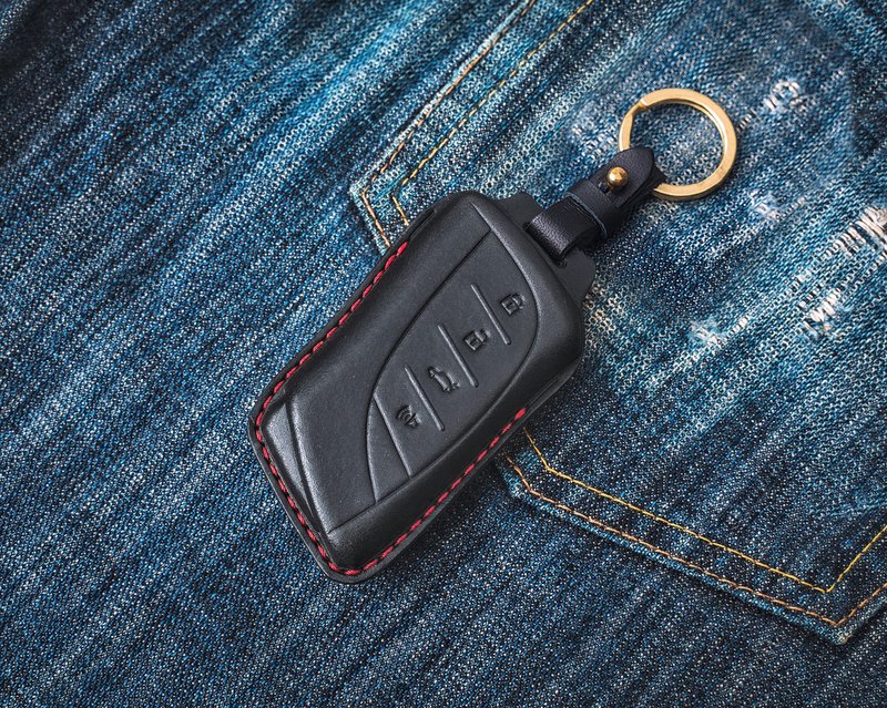 凌志 Lexus IS250 ES RX350 NX200 UX250 LM LC500 汽车钥匙皮套 - 钥匙链/钥匙包 - 真皮 黑色