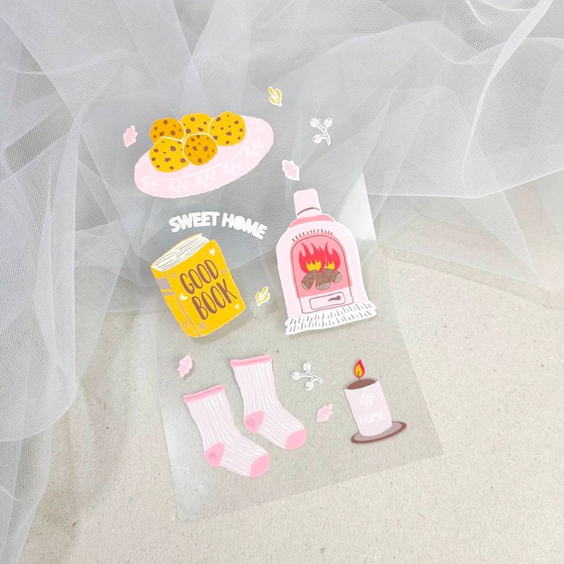 布用暖生活烫印贴  | 手帐素材 - 贴纸 - 防水材质 多色