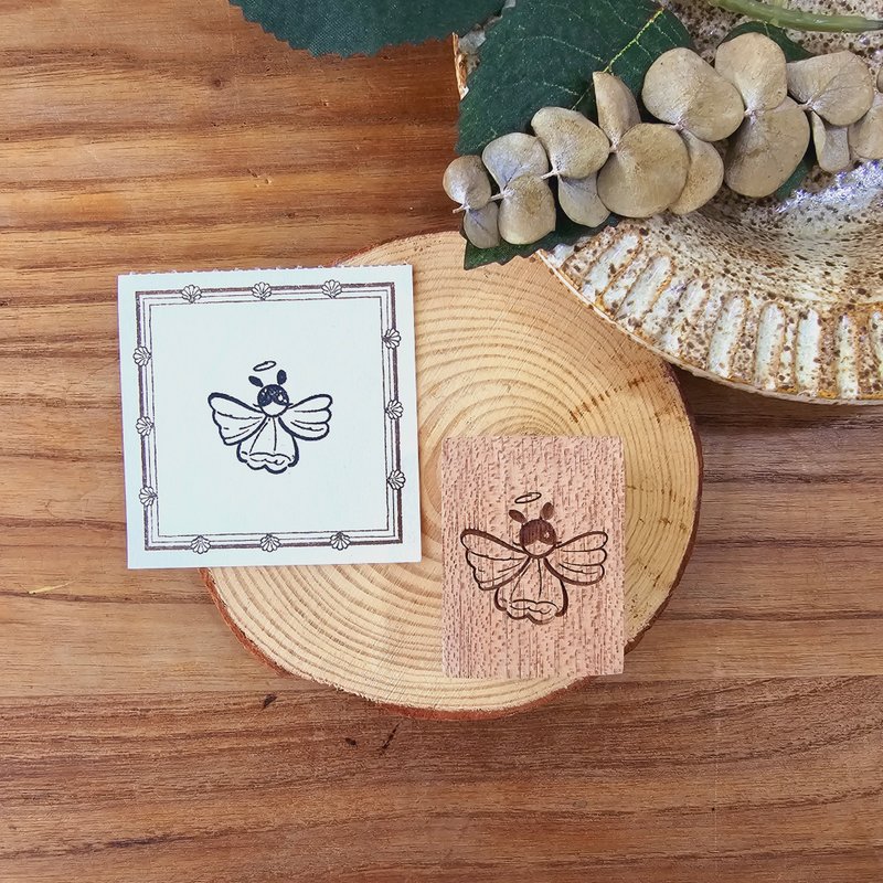 天使印章 - 印章/印台 - 木头 咖啡色