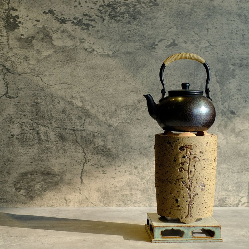 日本古美术【清穗堂】紫金铜 汤沸 茶壶 煮水壶 - 茶具/茶杯 - 铜/黄铜 