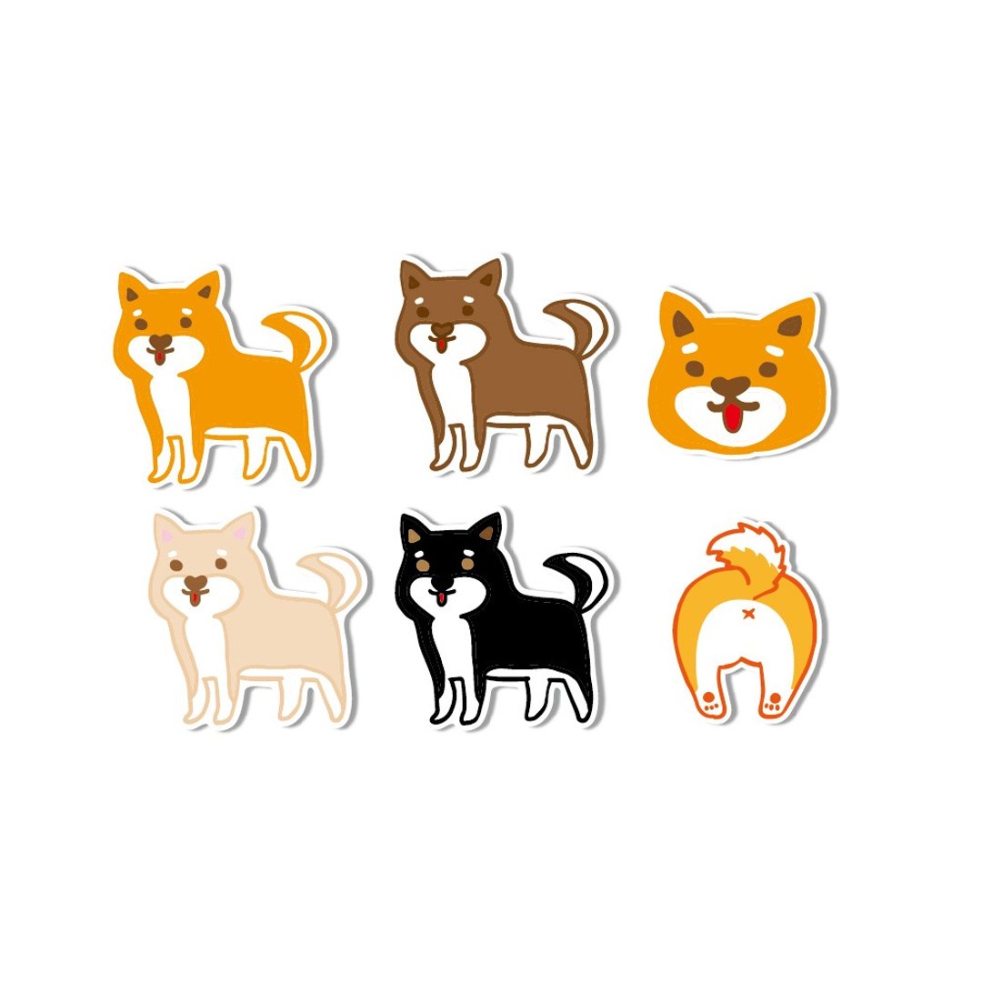 防水贴纸-我是柴犬控 - 贴纸 - 防水材质 橘色