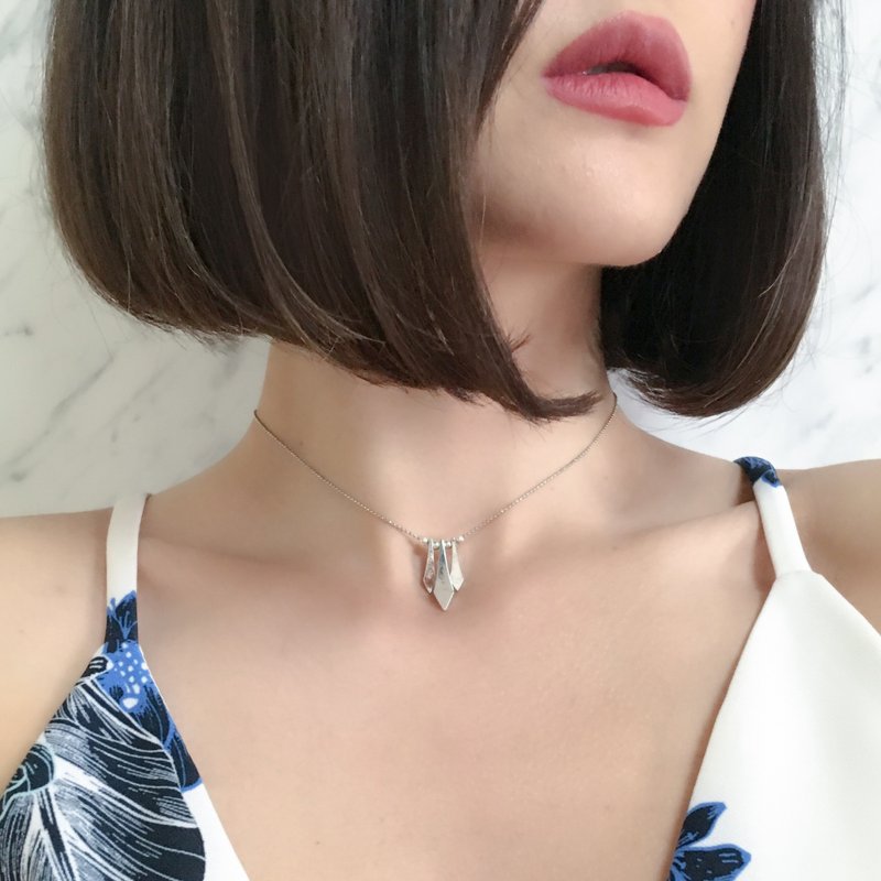 S Farewell Choker Necklace SV205S - 项链 - 其他金属 银色