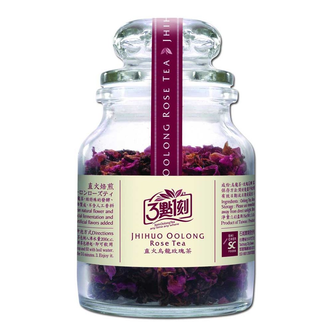 【3点1刻】直火乌龙 玫瑰茶 (50g/罐) - 茶 - 其他材质 红色