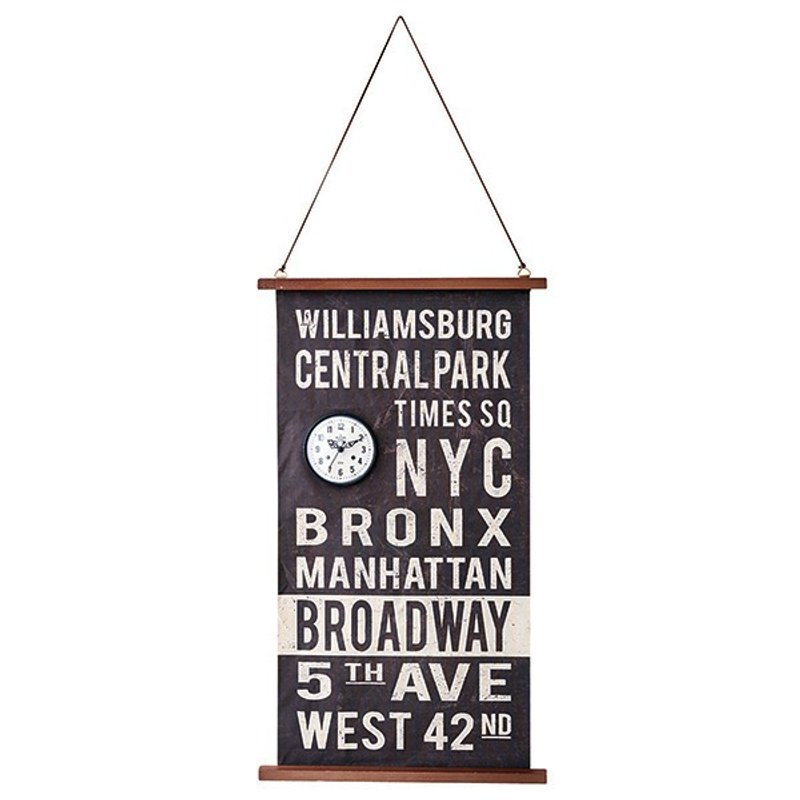 Bus Roll Clock- NYC街道名装饰挂钟 - 时钟/闹钟 - 聚酯纤维 黑色