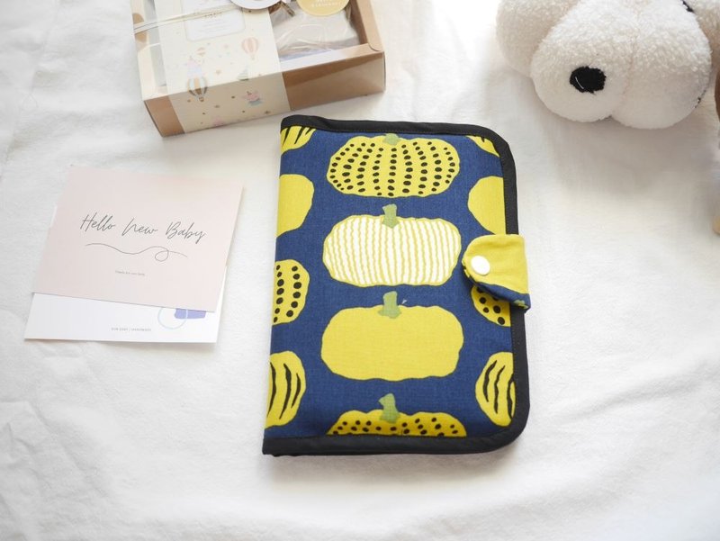 宝宝手册套 妈妈手册套 书套 可放二本手册  蓝底磨菇款 - 其他 - 棉．麻 蓝色