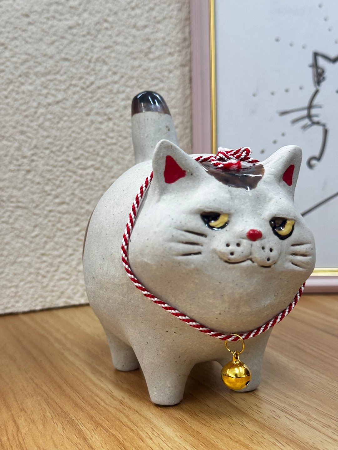 布施猫 | 菊花肥猫 - 摆饰 - 陶 