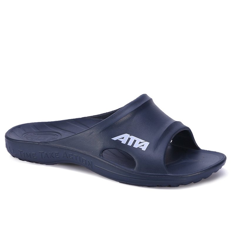 【ATTA】足底均压 足弓简约休闲拖鞋-深蓝色 - 拖鞋 - 塑料 