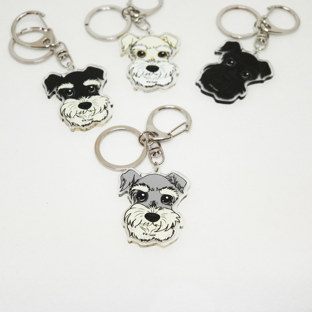 雪纳瑞 自创犬猫多图样 双面 压克力钥匙圈 / 吊饰 / 吊牌 - 其他 - 塑料 多色