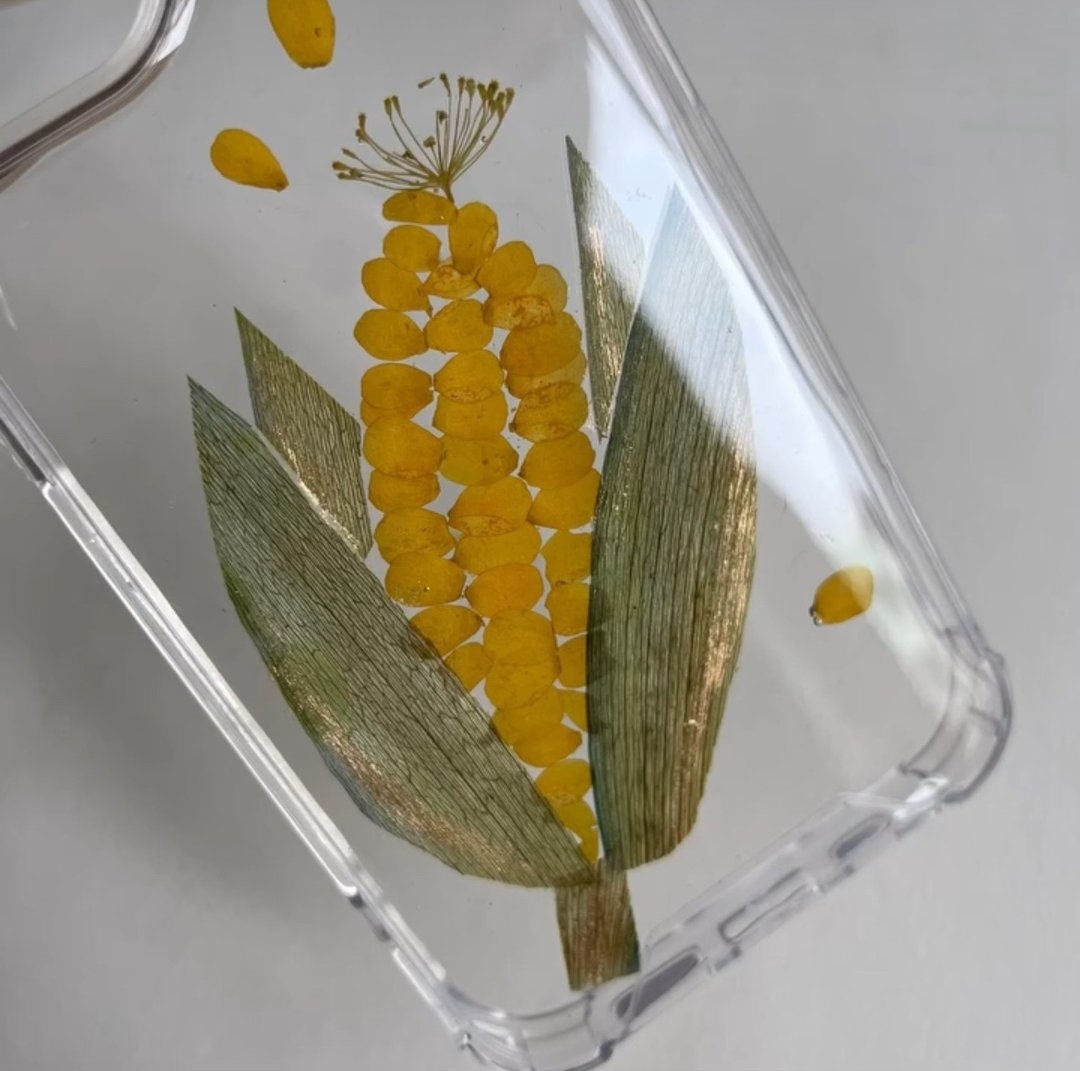 原创 玉米 搞笑礼物 趣味押花手机壳押花手作手机壳 - 手机壳/手机套 - 塑料 黄色