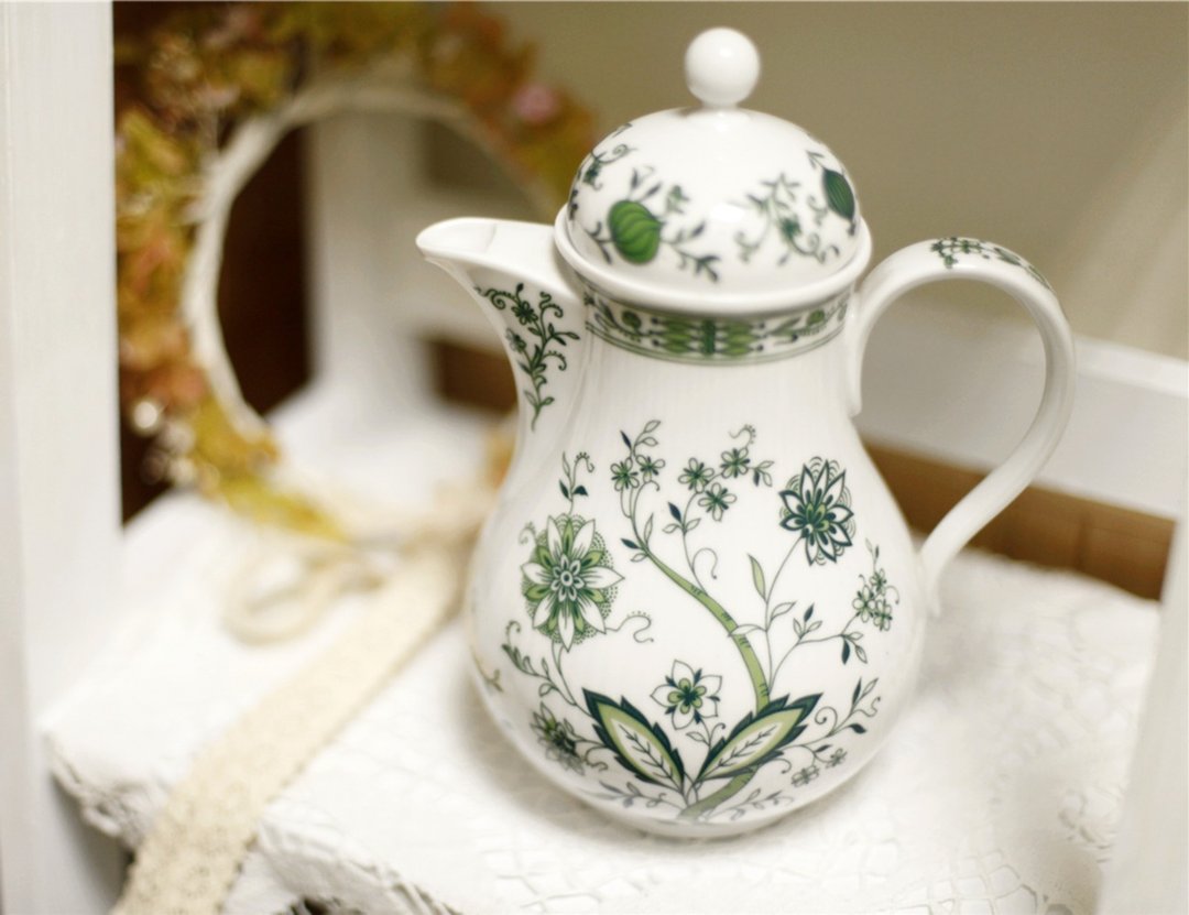 【好日恋物】德国Seltmann Weiden陶瓷茶壶 - 茶具/茶杯 - 瓷 绿色