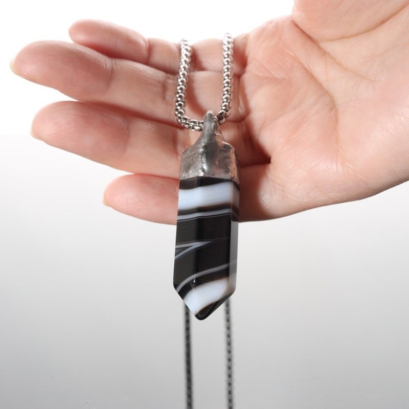 【定制化礼物】白昼之间项链_天然玛瑙项链 - 项链 - 半宝石 黑色