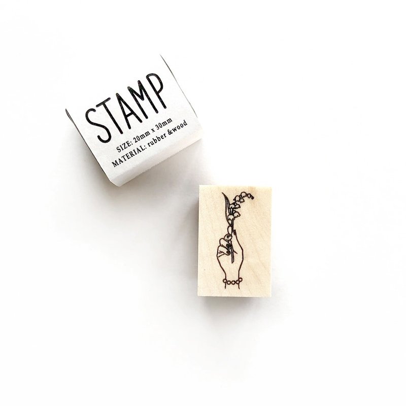 日本 KNOOP WORKS 印章 (铃兰) - 印章/印台 - 木头 卡其色